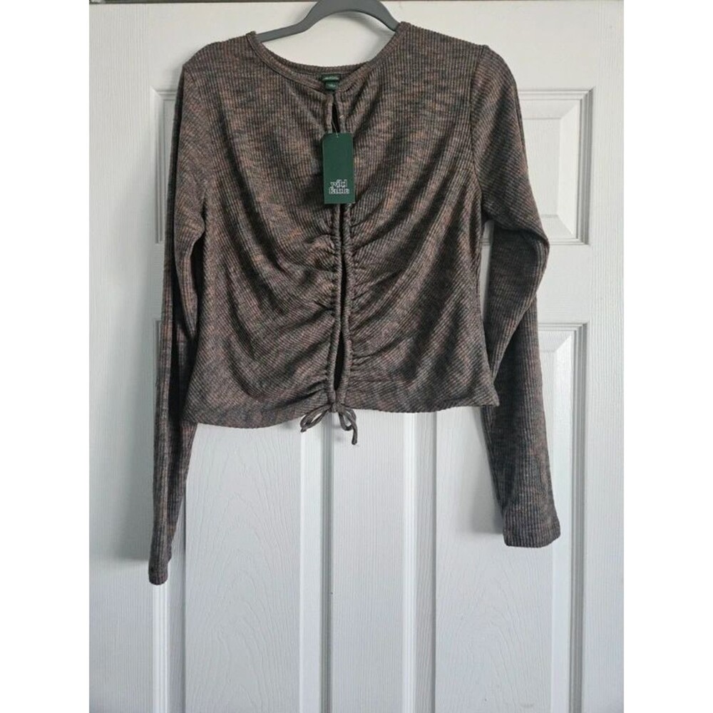 Women's Large Crop long sleeve with Slits